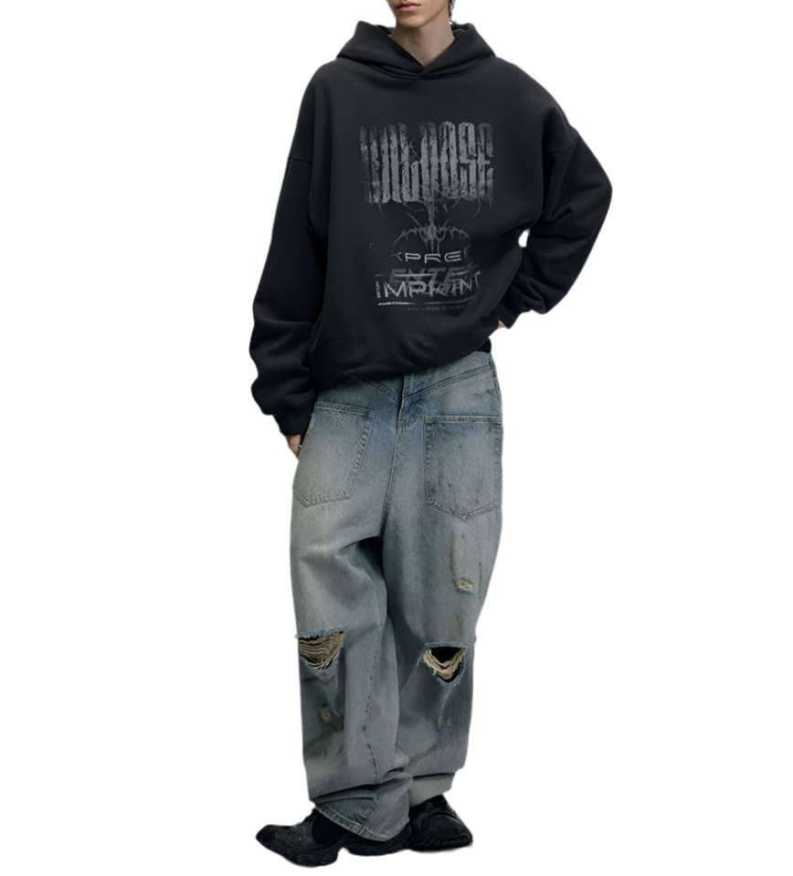 HS10003 Oversized hoodie/ Eclipse Entanglement