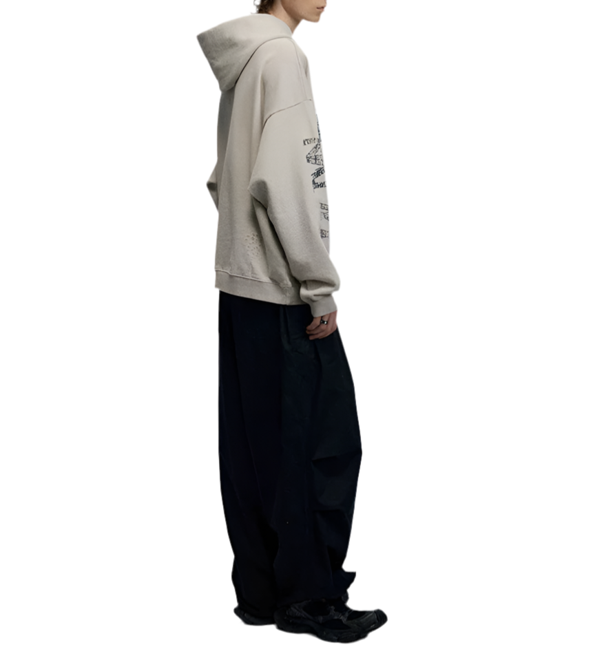 HS10010 Oversized hoodie/ Inner Dialogue