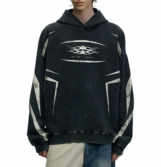 HS10004 Oversized Hoodie/ Midnight Surge
