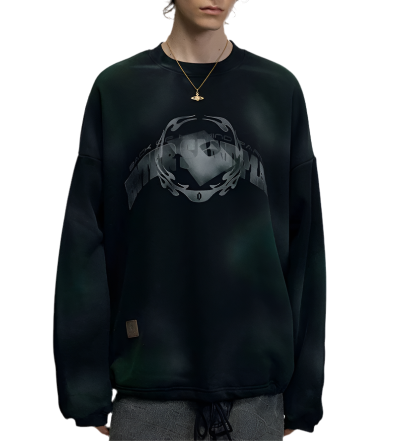 HS10021 Oversized sweater/ Urban Mist