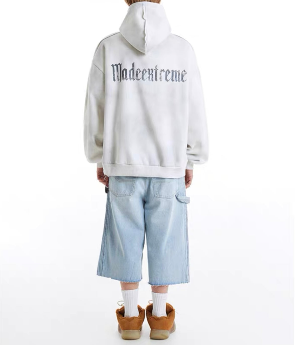 HS10029 Oversized hoodie/ Dirty Embroidered Badge