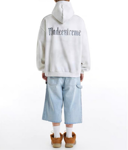 HS10029 Oversized hoodie/ Dirty Embroidered Badge