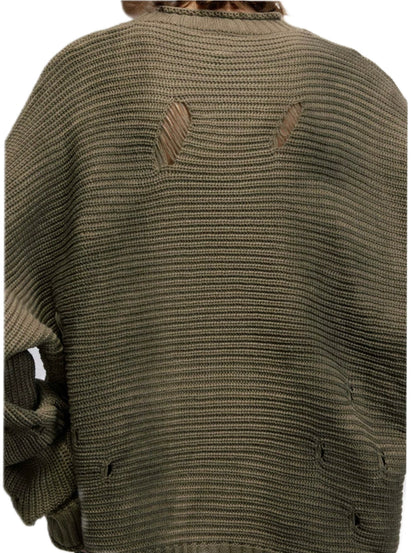 HS10002 Oversized knitted Sweater/ Slouchy Heritage