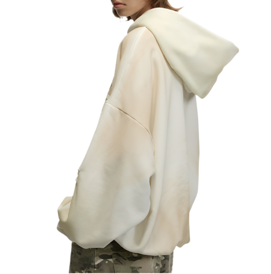 HS10001 Oversized hoodie/ Rust Wash Camo Game