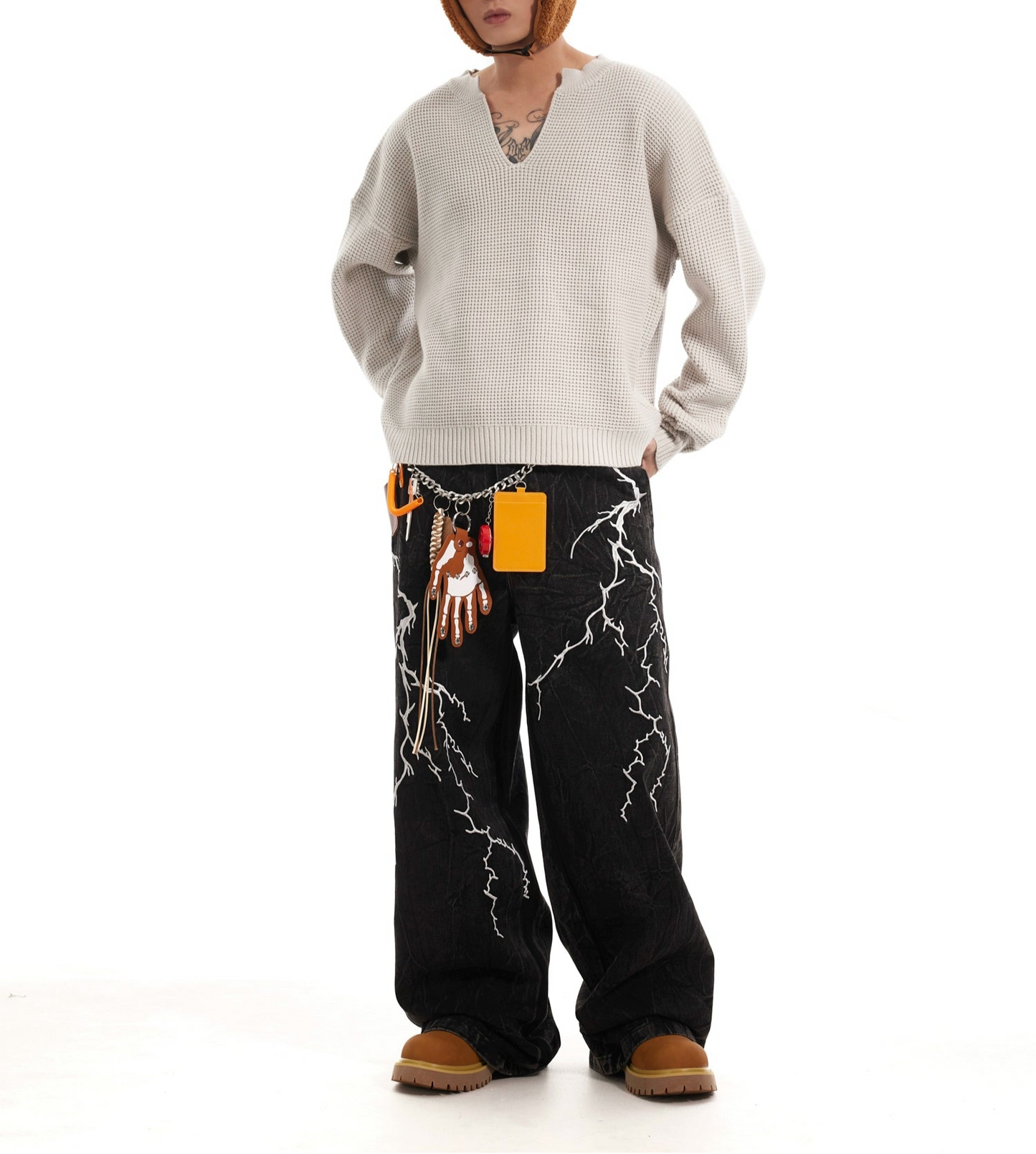 TJ10053 Baggy Jeans/ Lightning