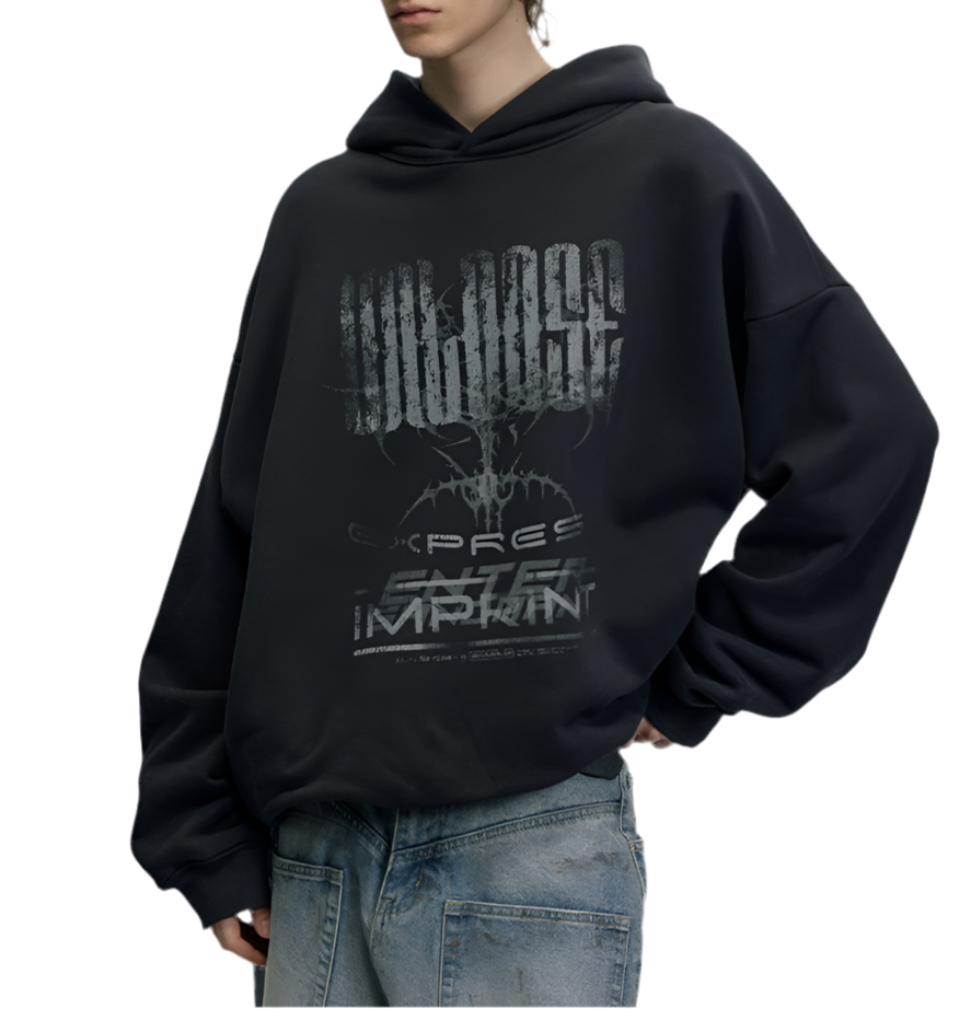 HS10003 Oversized hoodie/ Eclipse Entanglement