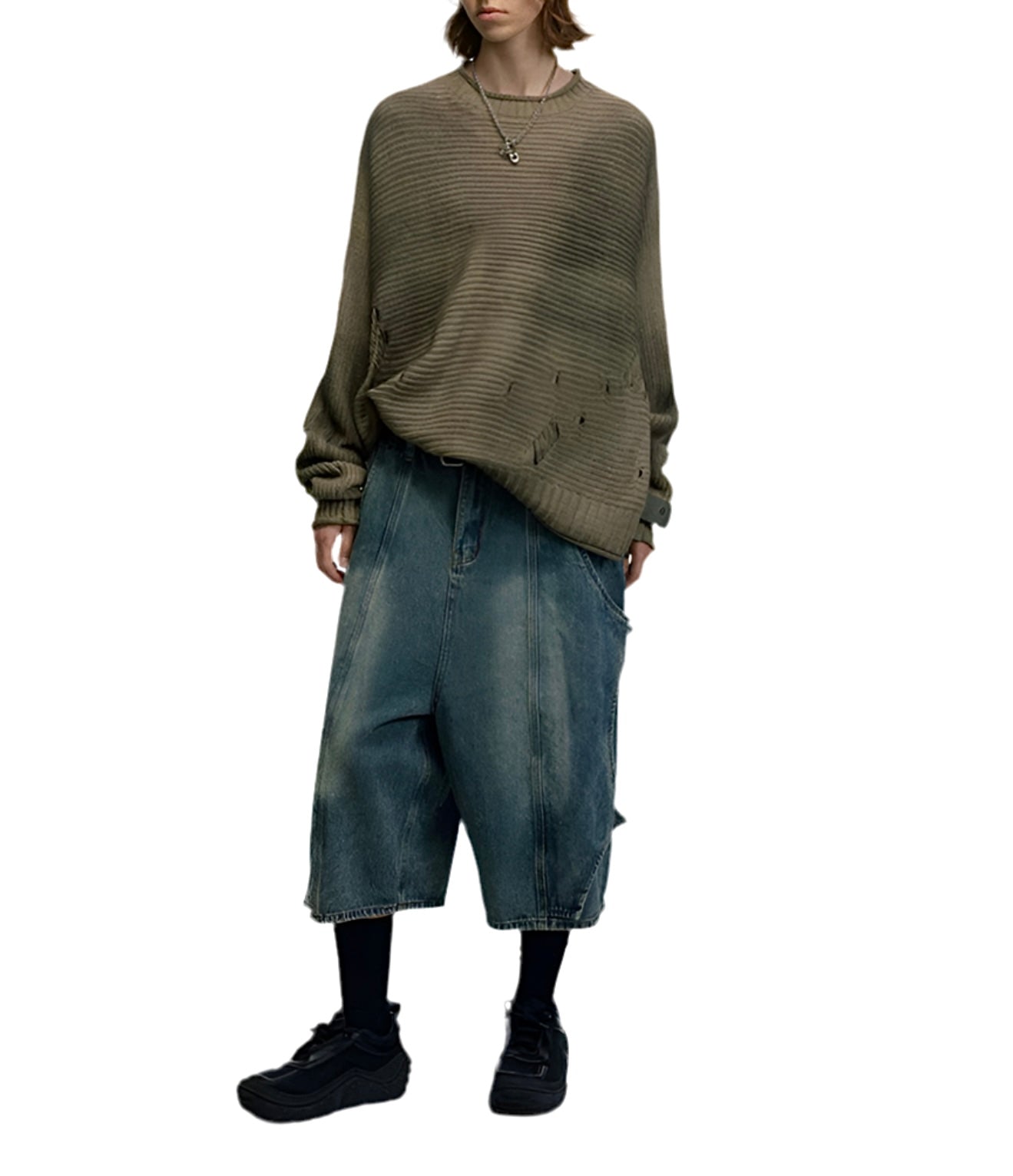 HS10002 Oversized knitted Sweater/ Slouchy Heritage