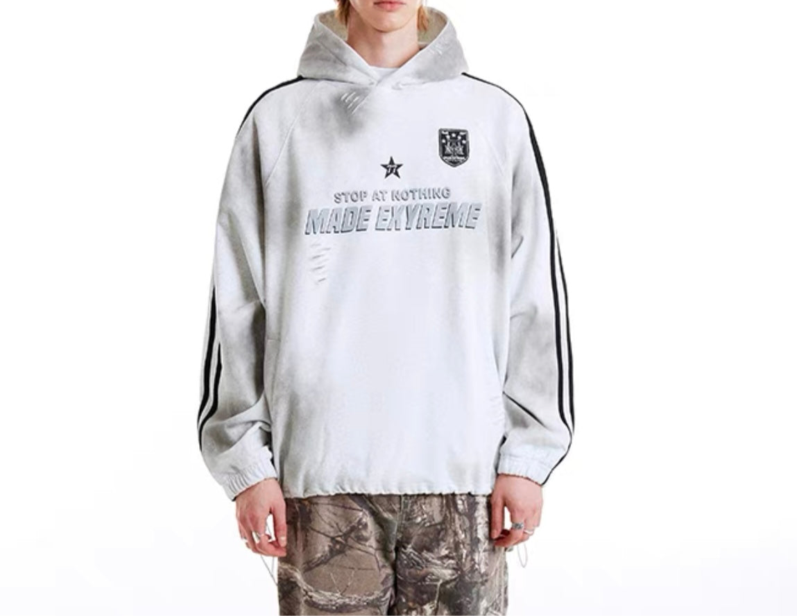 HS10032 Oversized hoodie/ Stripes Jersey Stars