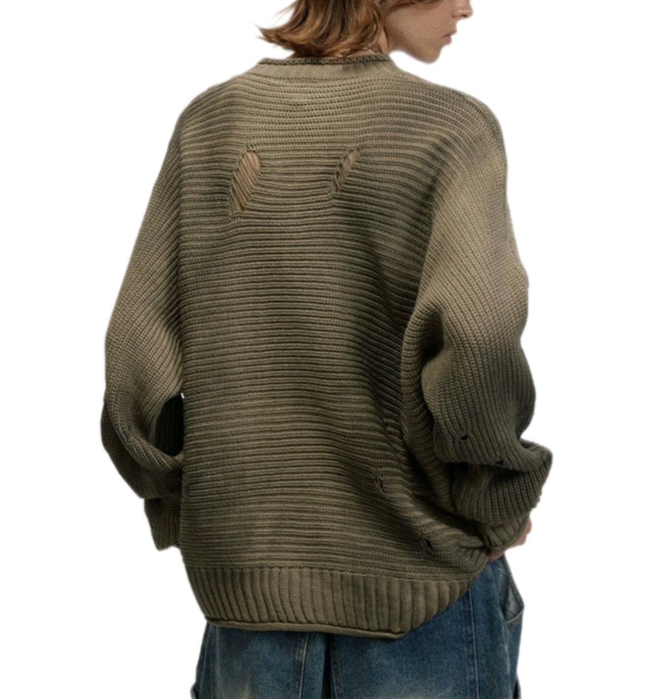 HS10002 Oversized knitted Sweater/ Slouchy Heritage