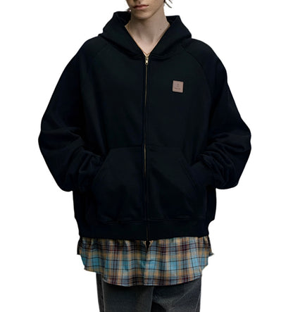 HS10006 Oversized Hoodie/ Plaid Fusion
