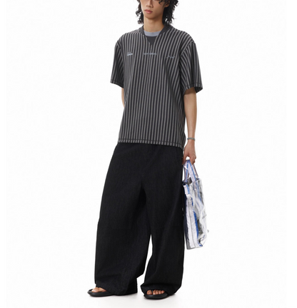 TJ10147 Baggy American Retro Pleated Jeans
