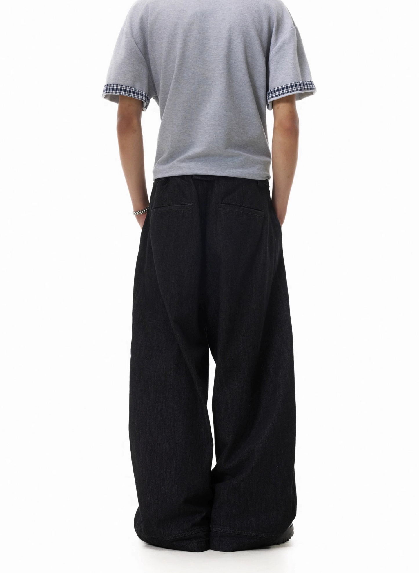 TJ10147 Baggy American Retro Pleated Jeans