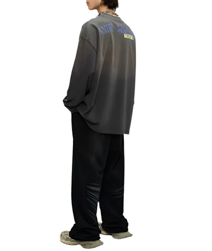 TLS115 Oversized Long sleeve tee/ Electric Eclipse