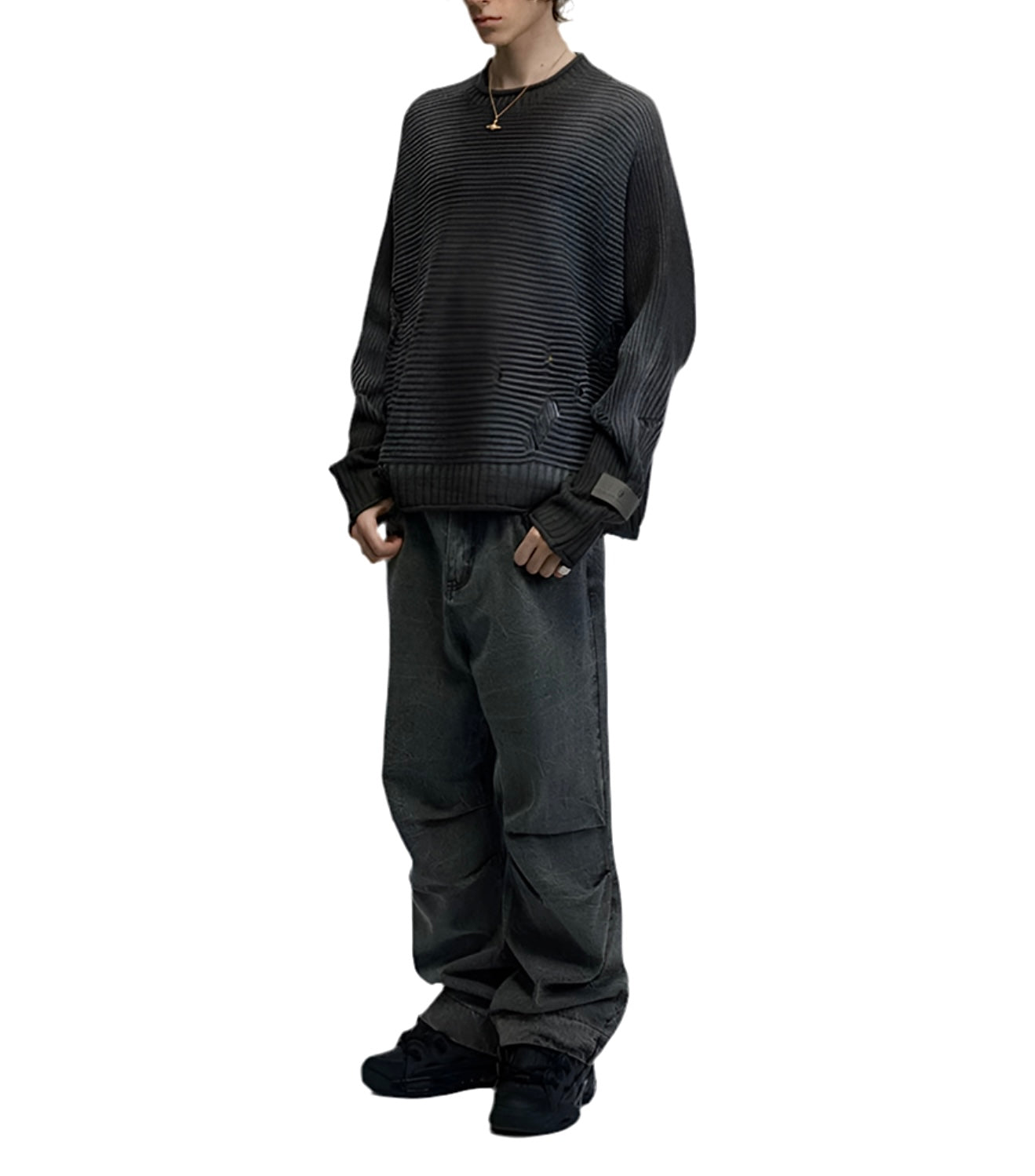 HS10002 Oversized knitted Sweater/ Slouchy Heritage