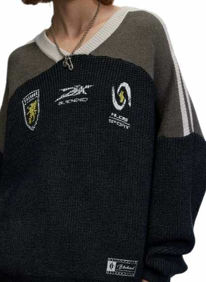HS10008 Oversized Knitted Sweater/ Pro Circuit