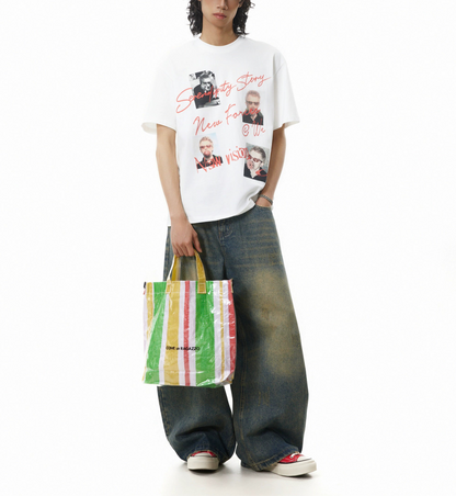 TJ10149 Baggy Retro Yellow Washed Jeans