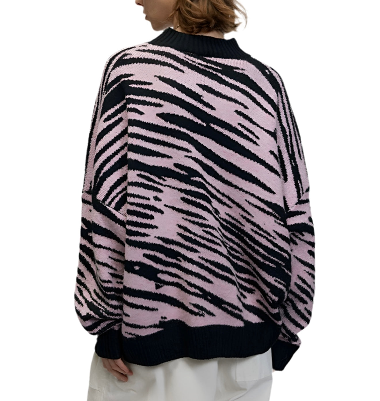 HS10009 Oversized Knitted Sweater/ Savanna Wave