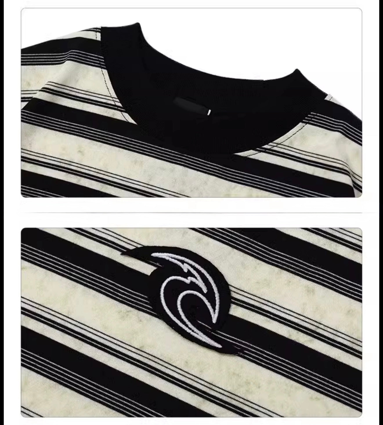TLS105 Oversize tee/ Vintage Stripes
