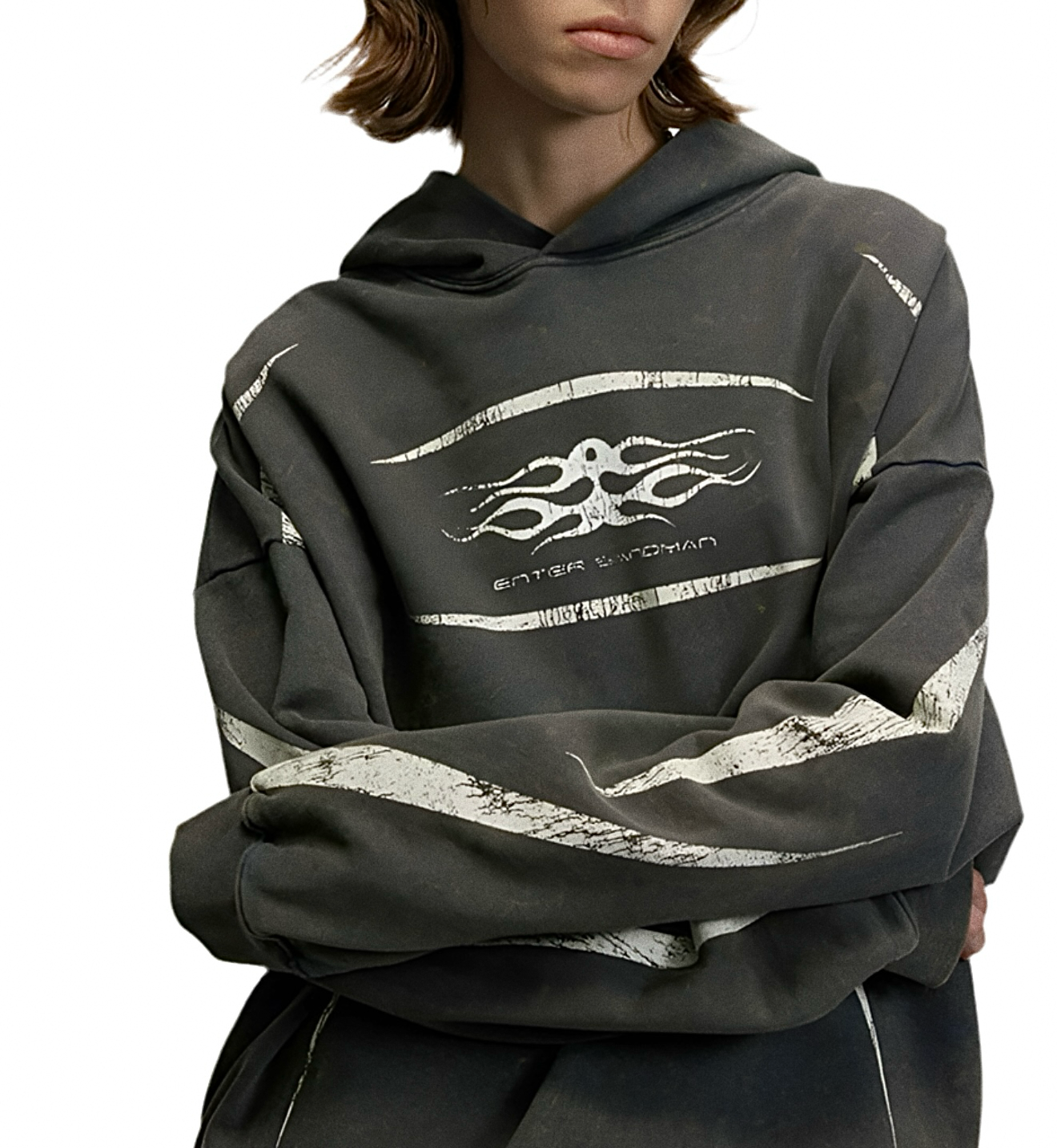 HS10004 Oversized Hoodie/ Midnight Surge