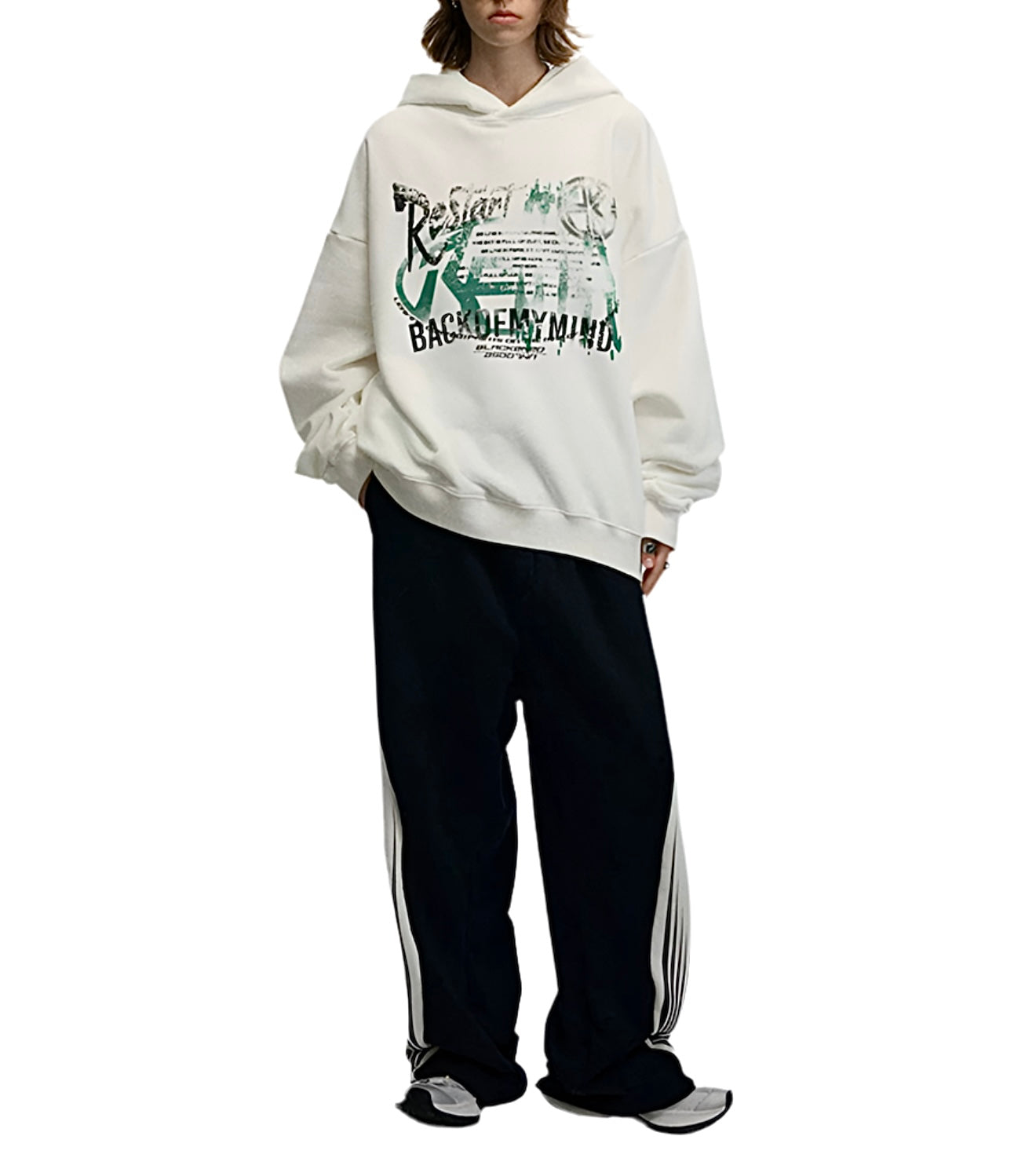 HS10011 Oversized Hoodie/ Mindscape Graffiti
