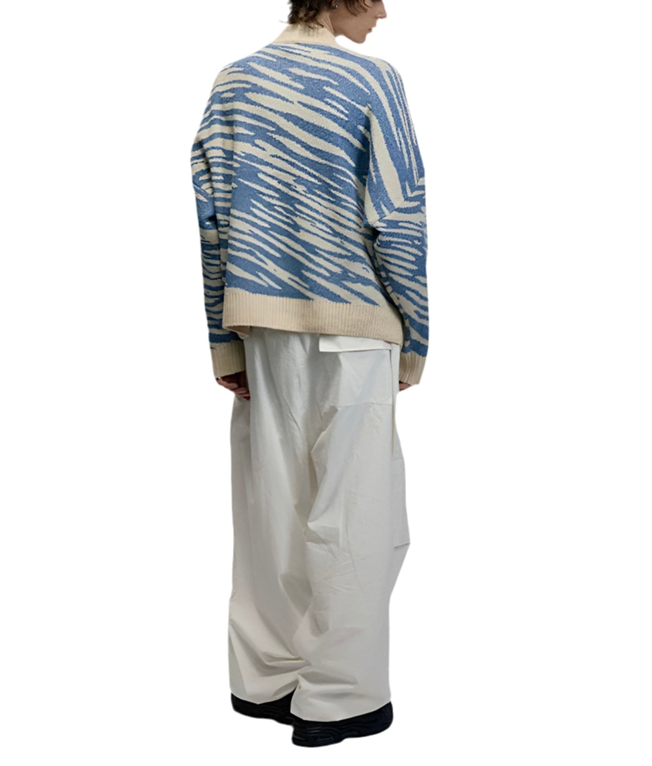HS10009 Oversized Knitted Sweater/ Savanna Wave
