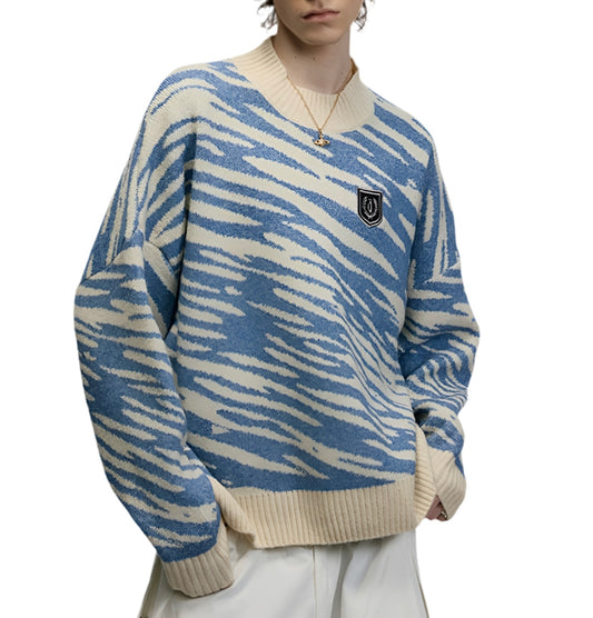 HS10009 Oversized Knitted Sweater/ Savanna Wave