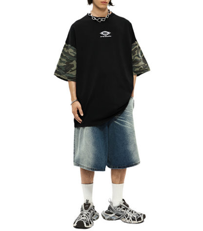 TLS104 Oversized tee/ Urban Camouflage