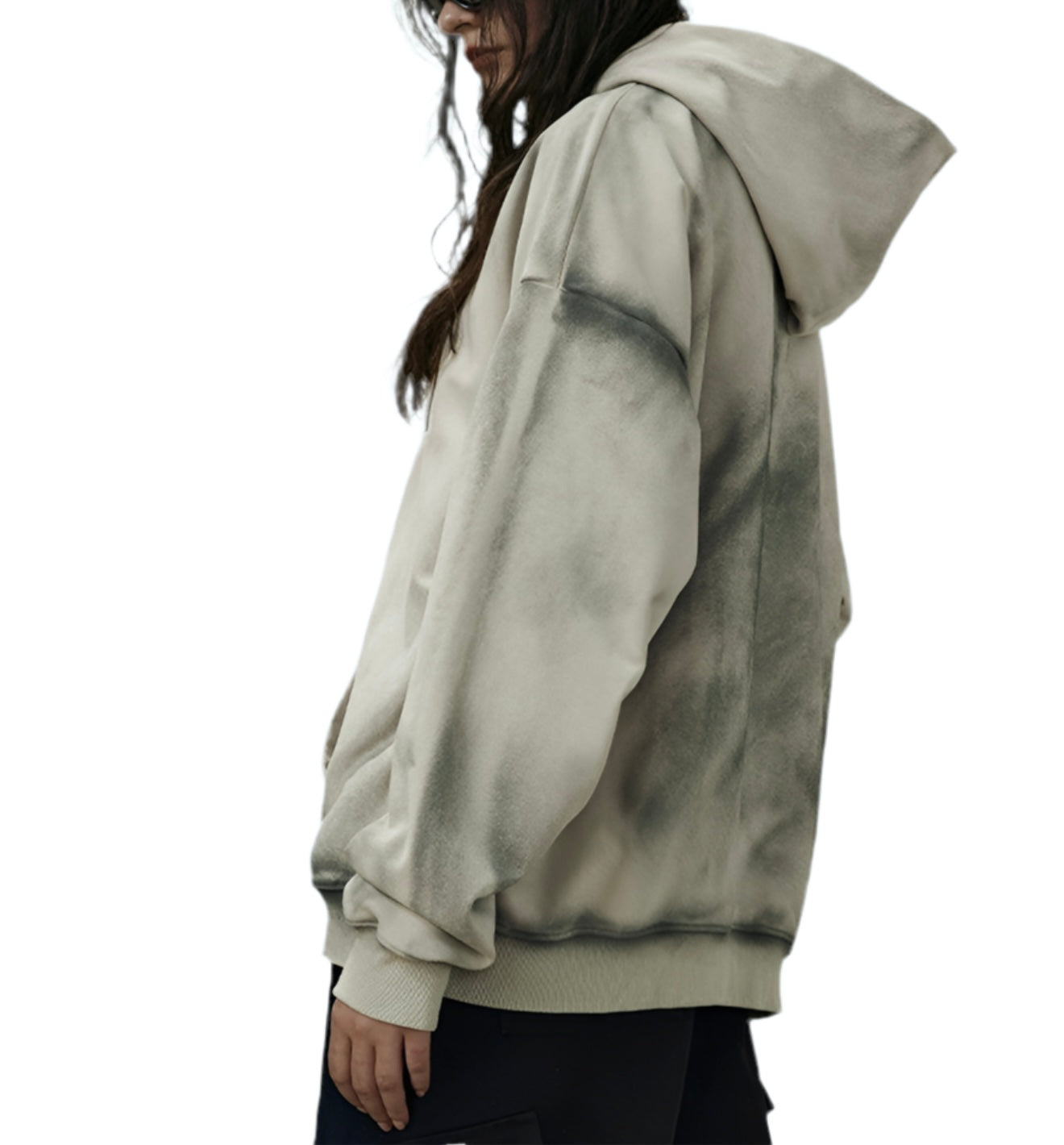 HS10022 Oversized hoodie/ Grunge Reflection