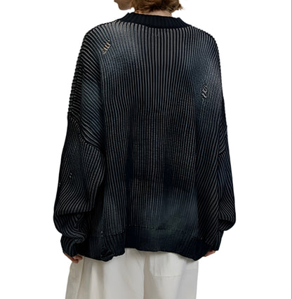 HS10017 Oversized knitted sweater/ Worn-In Wave