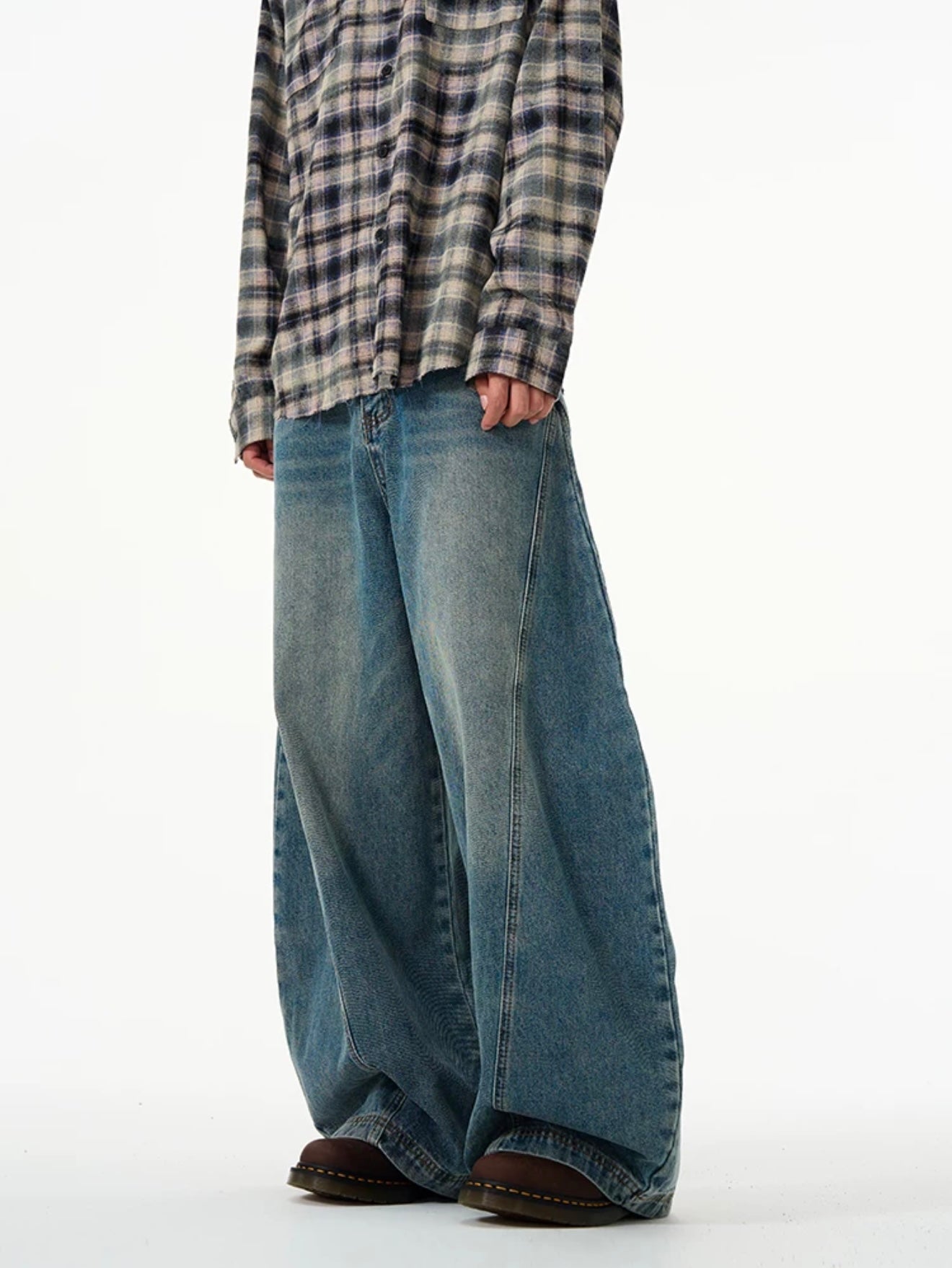 TJ10032 Wide-Leg Barrel Jeans/ Street Glide