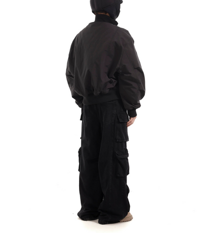 TJ10133 Retro Washed Distressed Cargo Jeans