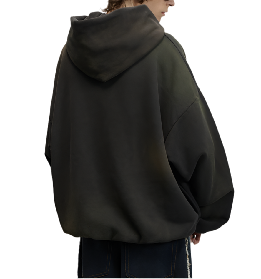 HS10001 Oversized hoodie/ Rust Wash Camo Game
