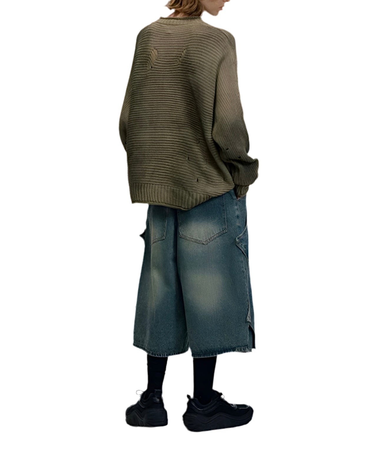 HS10002 Oversized knitted Sweater/ Slouchy Heritage