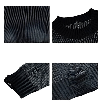 HS10017 Oversized knitted sweater/ Worn-In Wave