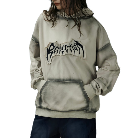 HS10022 Oversized hoodie/ Grunge Reflection