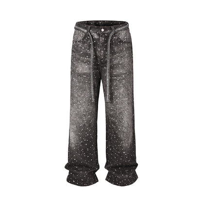 TJ10104 Baggy Starry Diamond Jeans