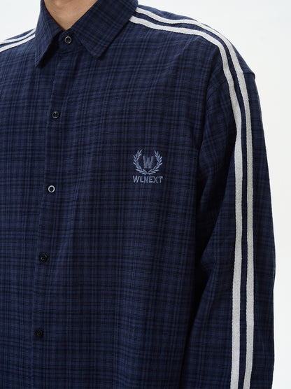 JS10078 Oversized Plaid Stripes Shirts
