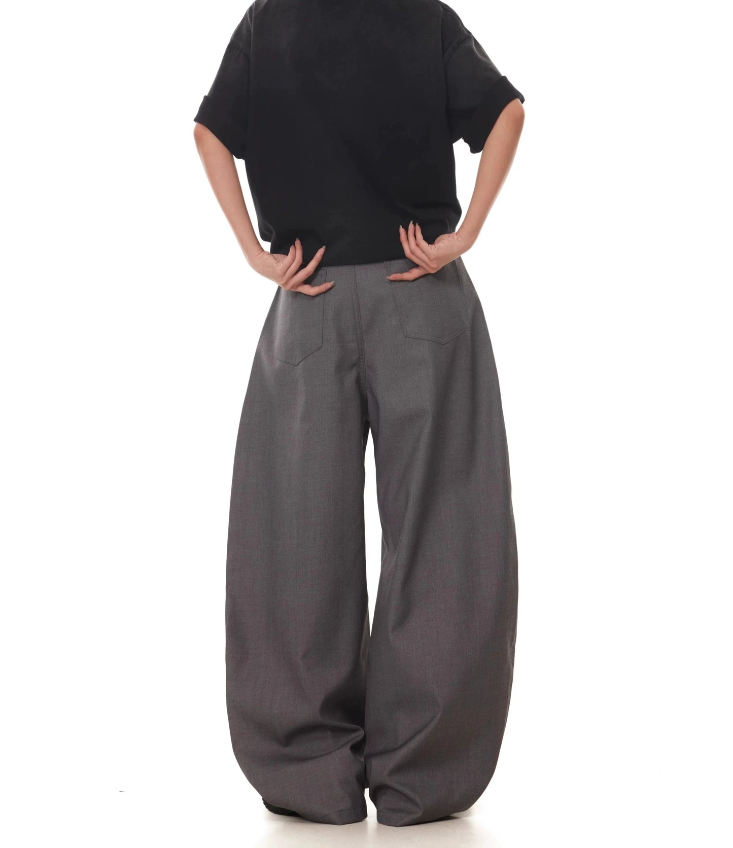 TJ10130 Haute Couture Baggy Wide-Leg Trousers