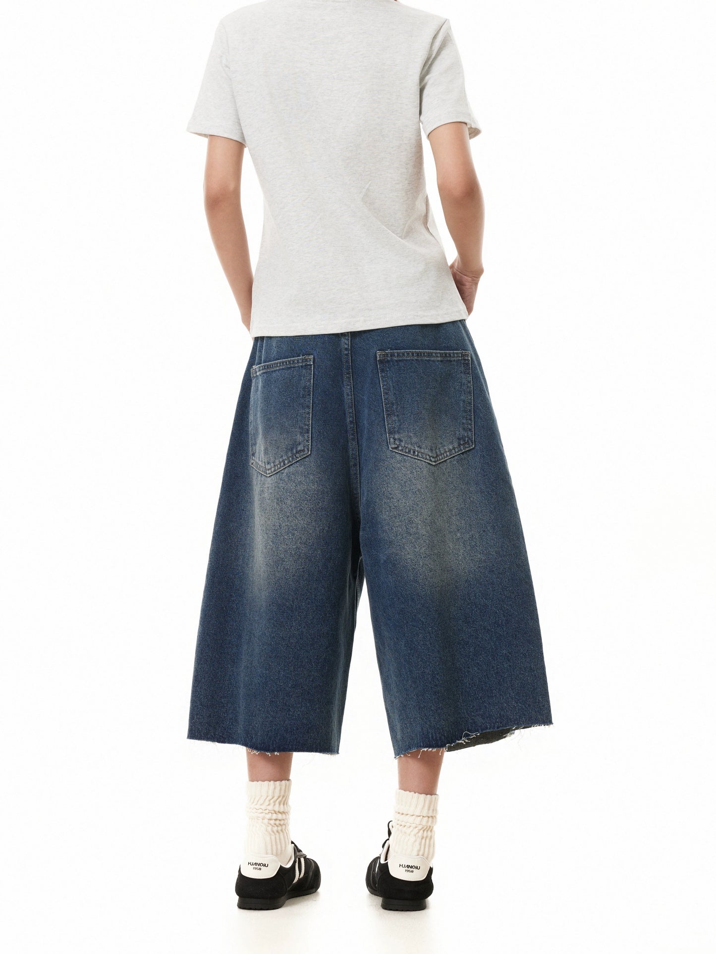 TJ10115 Baggy Washed blue Pearl Jorts