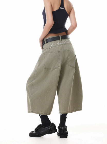 TJ10123 Deconstructed Scimitar Cropped Shorts