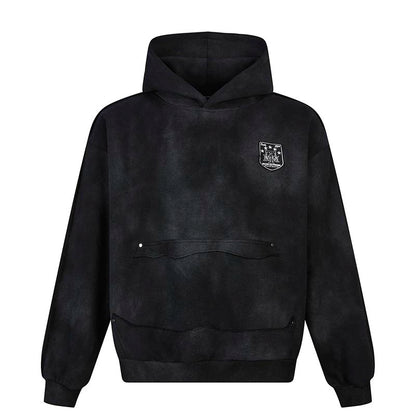 HS10029 Oversized hoodie/ Dirty Embroidered Badge