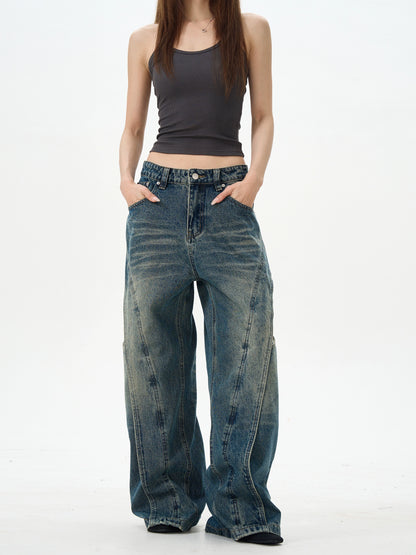 TJ10134 Baggy Deconstructed Jeans