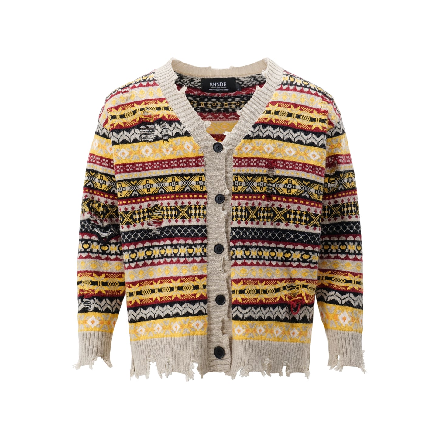 HS10042 Oversized Cardigan/ Retro Artisan Distressed