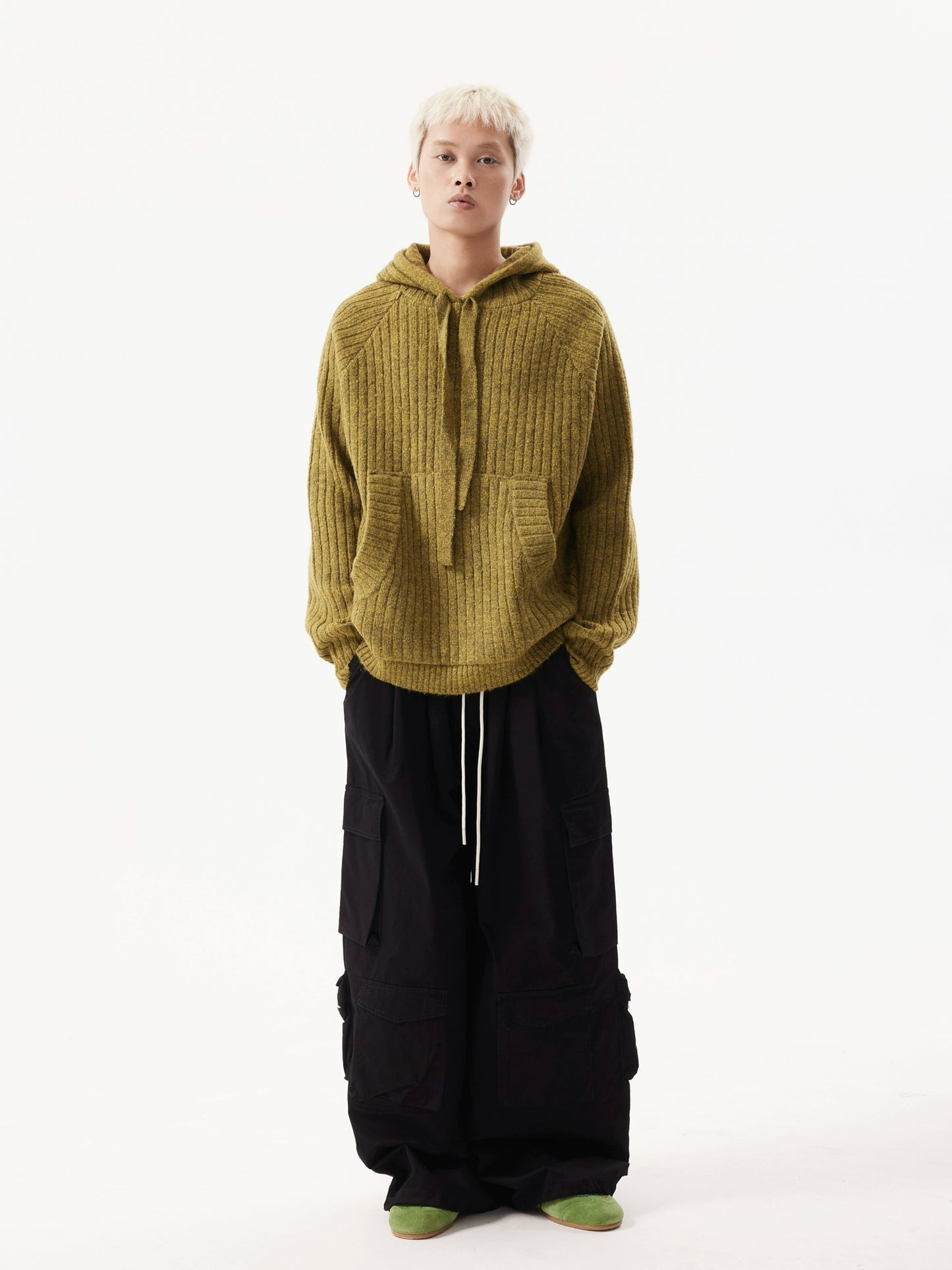 TJ10131 Multi-Pocket Wide-Leg Cargo Pants