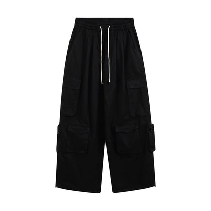 TJ10131 Multi-Pocket Wide-Leg Cargo Pants