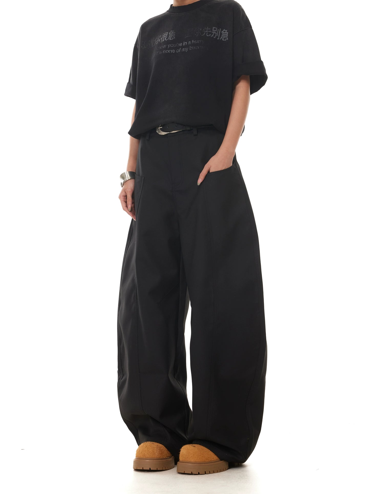TJ10130 Haute Couture Baggy Wide-Leg Trousers