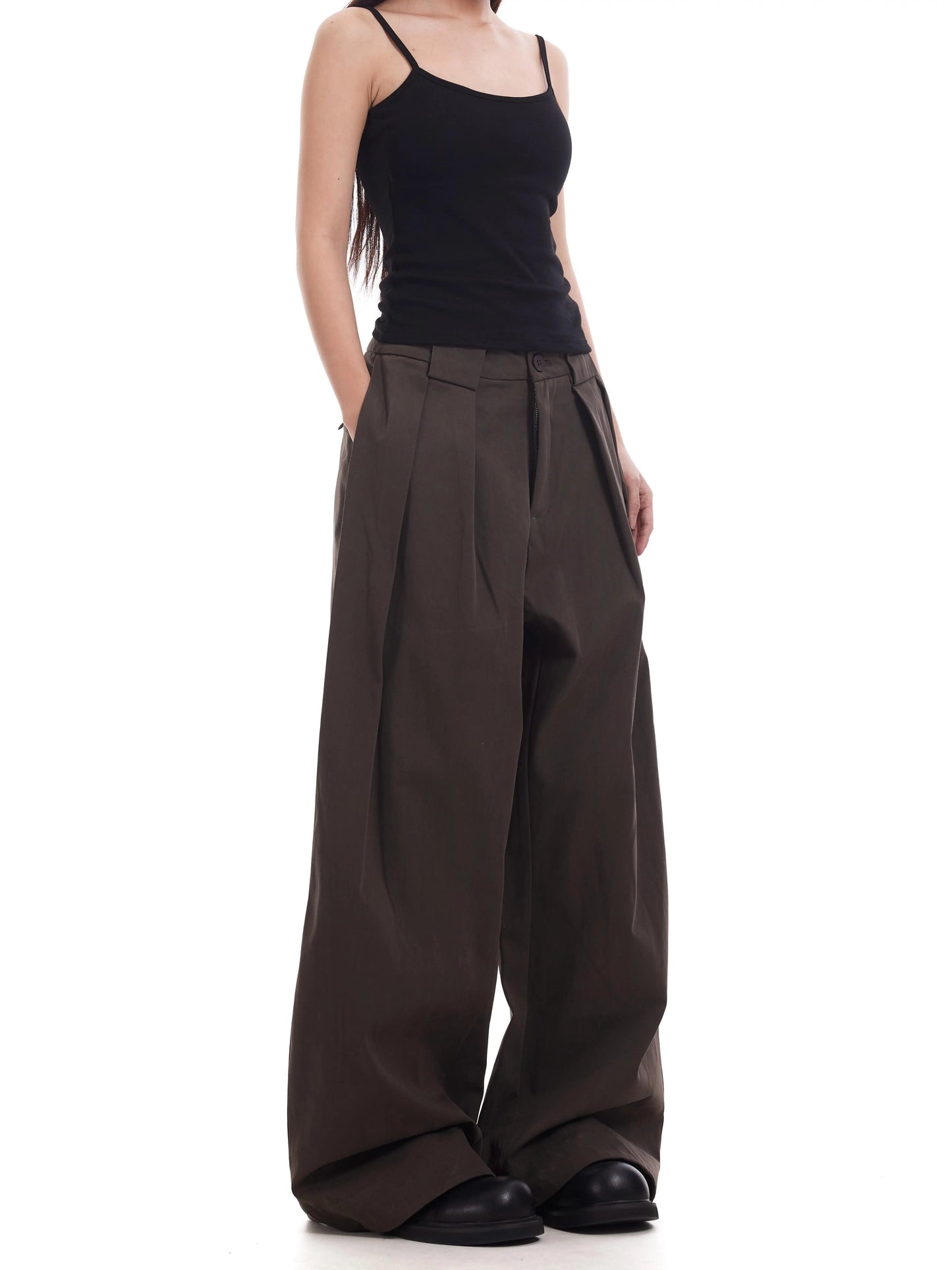 TJ10129 Looseleaf Double Pleated Scimitar Trousers
