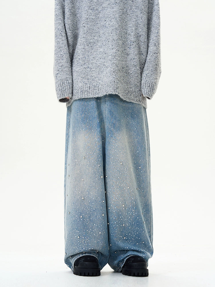 TJ10119 Diamond Wide-Leg Jeans