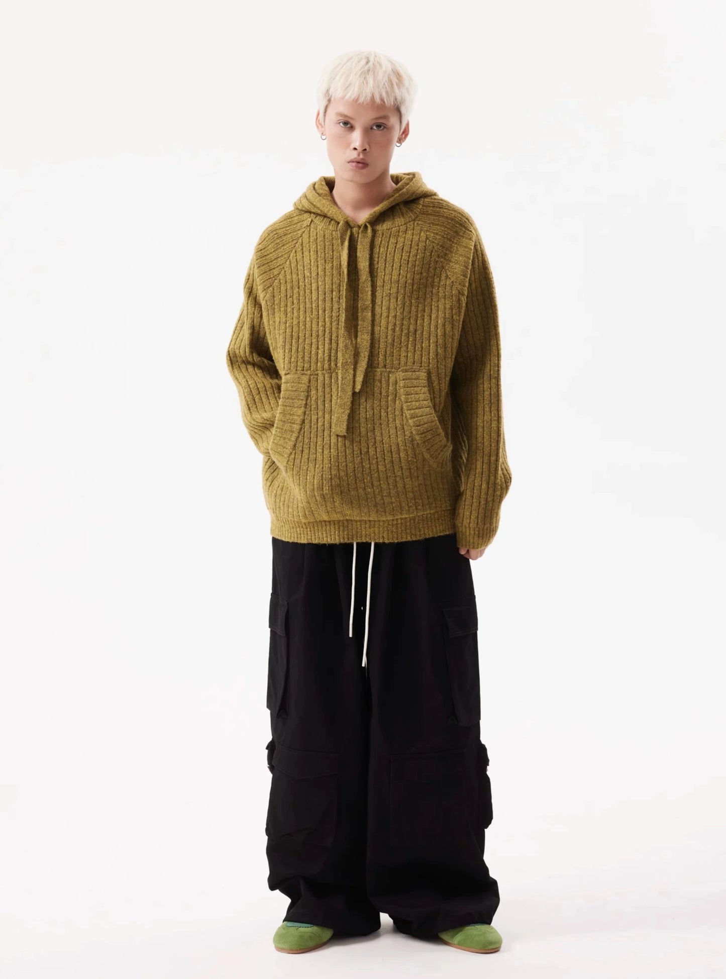 TJ10131 Multi-Pocket Wide-Leg Cargo Pants