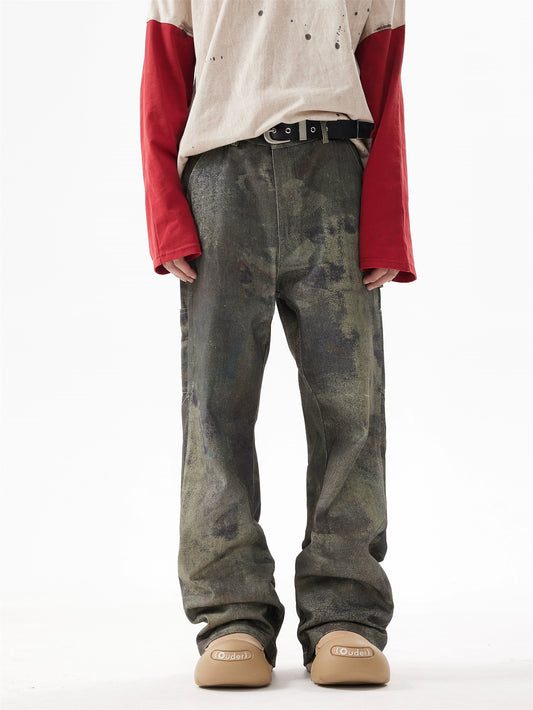 TJ10122 Faded Camouflage Bootcut Jeans